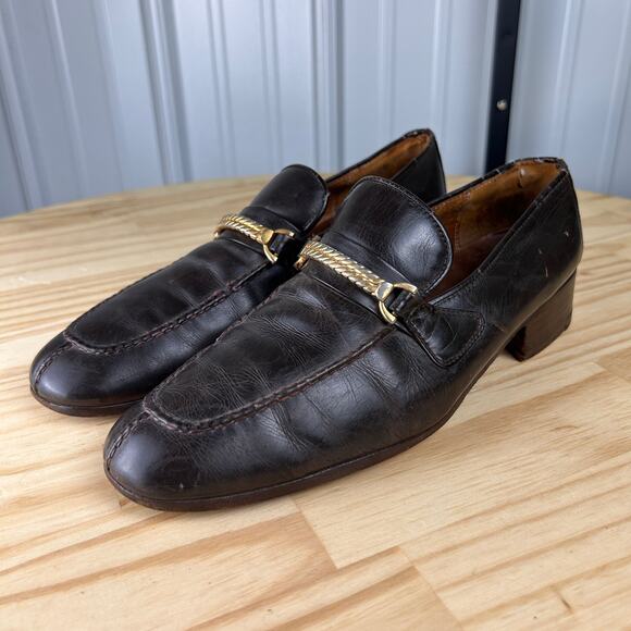 Vintage Gucci Horsebit Loafers Size 43 Made in Italy Mens Dress Shoes - Picture 1 of 8